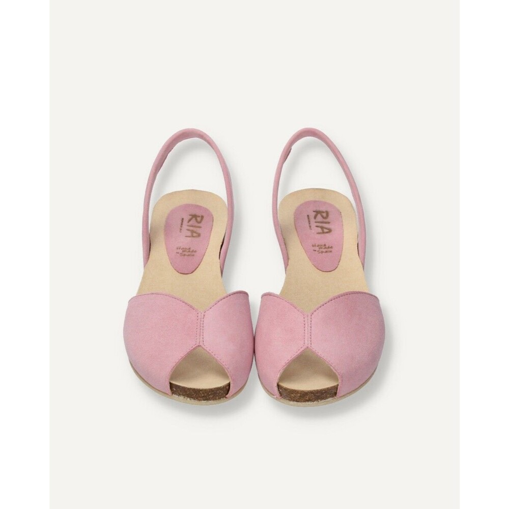 RIA Menorca Sandals Womens Pink Leather Slingback Avarca Shoes Size 36 / 6 nEW